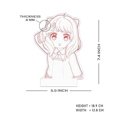 3D Illusion SpyxFamilyAnya Anime Night Lamp for Bedroom Decor Kids Gift LED Night Light  Gift for Anime Lover  Bedside Table Lamp (Multicolored Light)